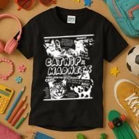 Catnip Madness Cute Kitten Cat Lover Gift For Cat Owners Kids T-Shirt thumb 3