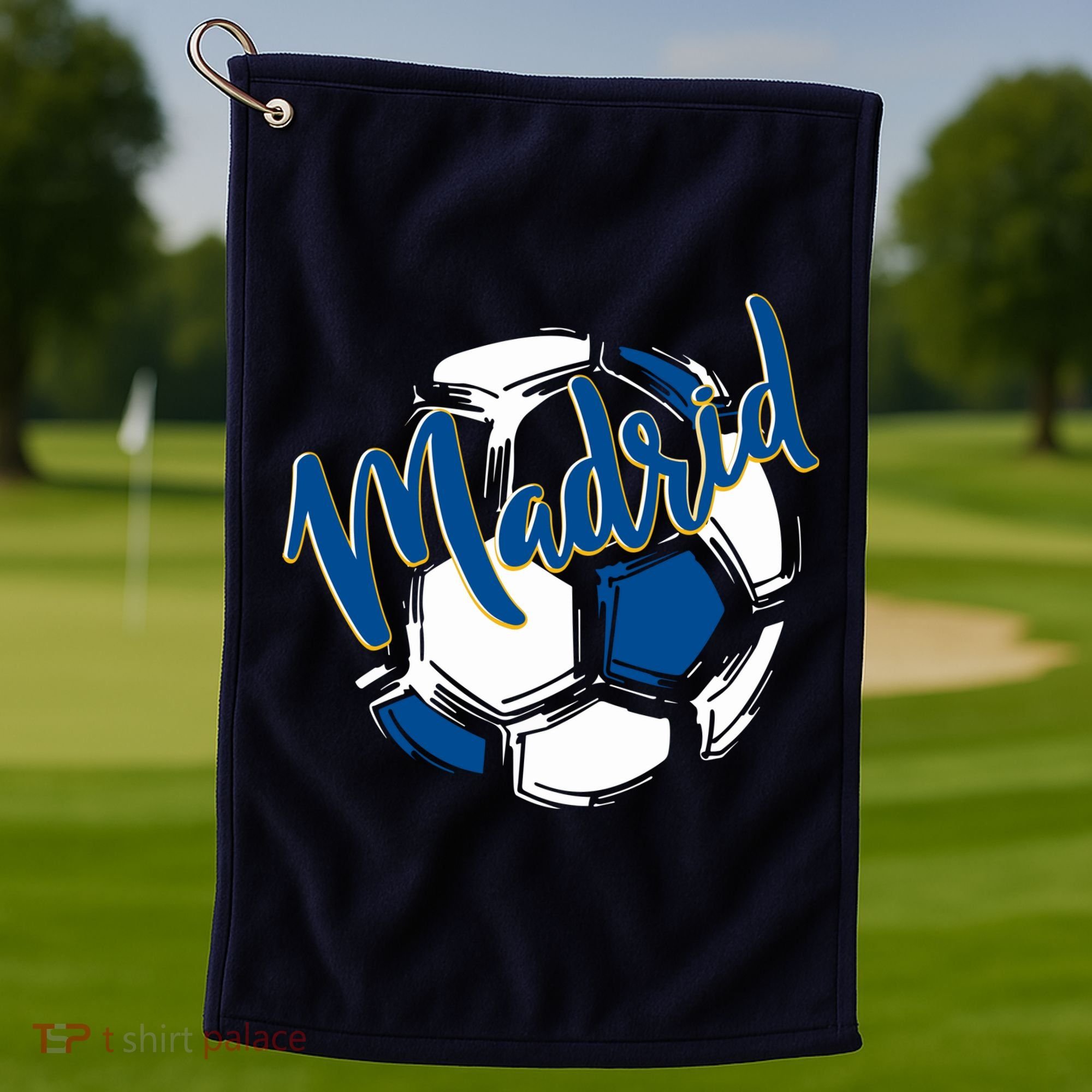 Cool Madrid Cf Soccer Ball Golf Towel