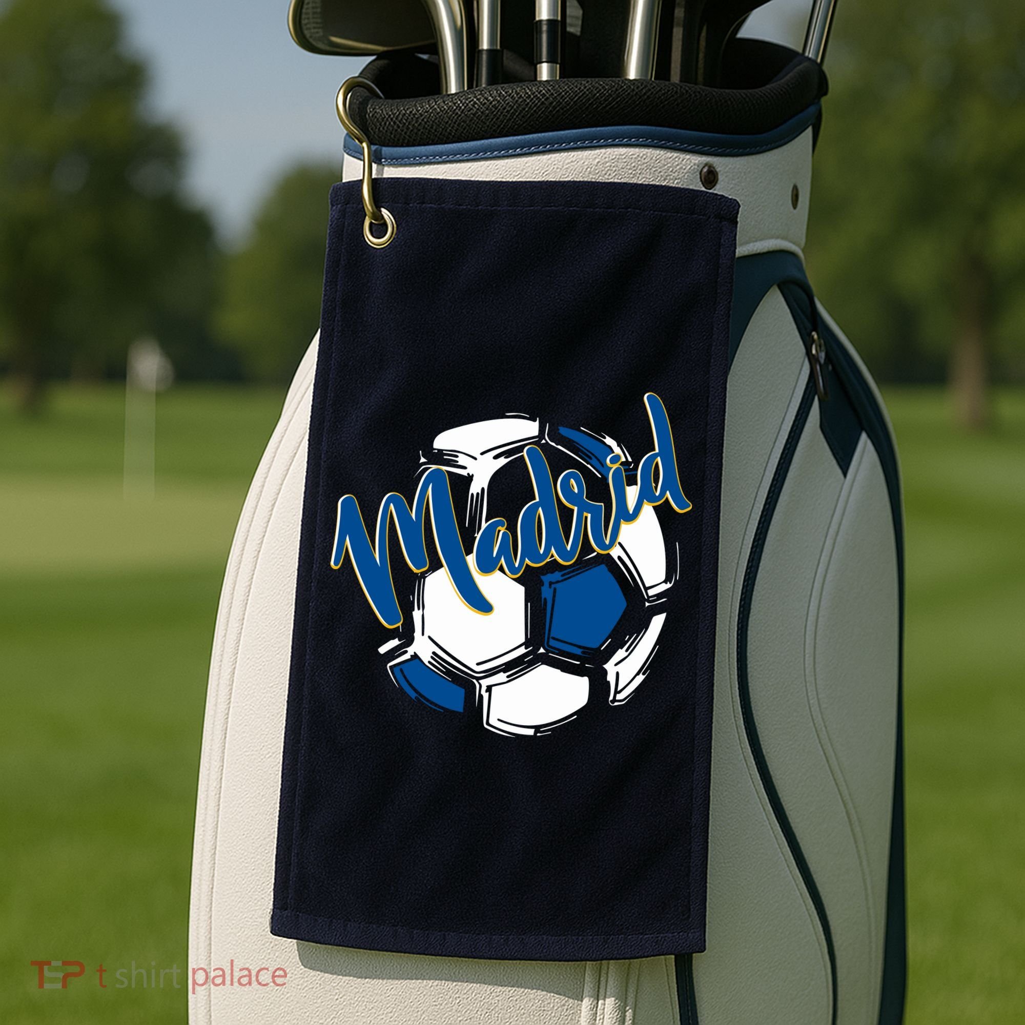 Cool Madrid Cf Soccer Ball Golf Towel