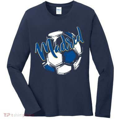 Cool Madrid Cf Soccer Ball Women's Long Sleeve Shirt