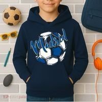 Cool Madrid Cf Soccer Ball Kids Hoodie thumb 2