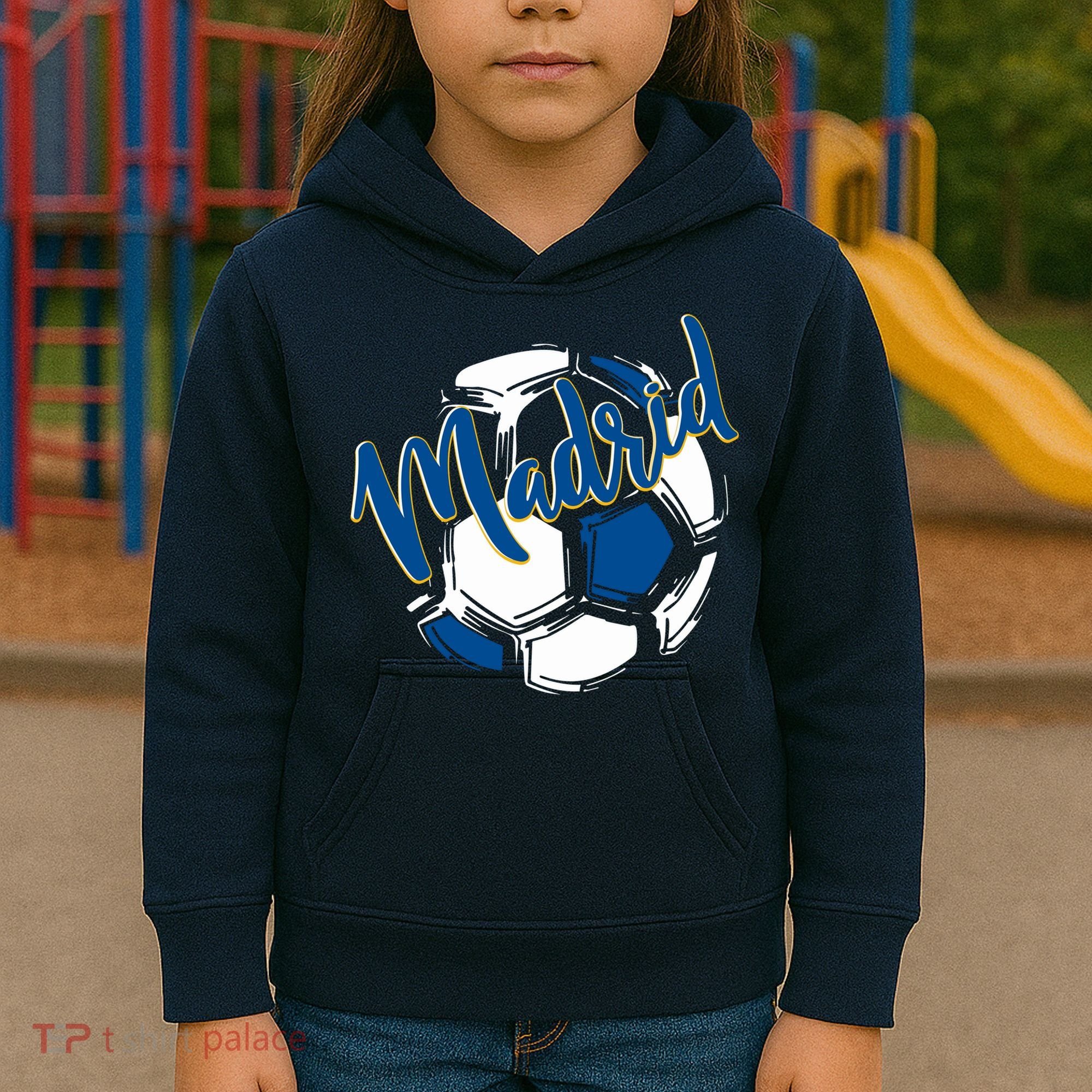Cool Madrid Cf Soccer Ball Kids Hoodie