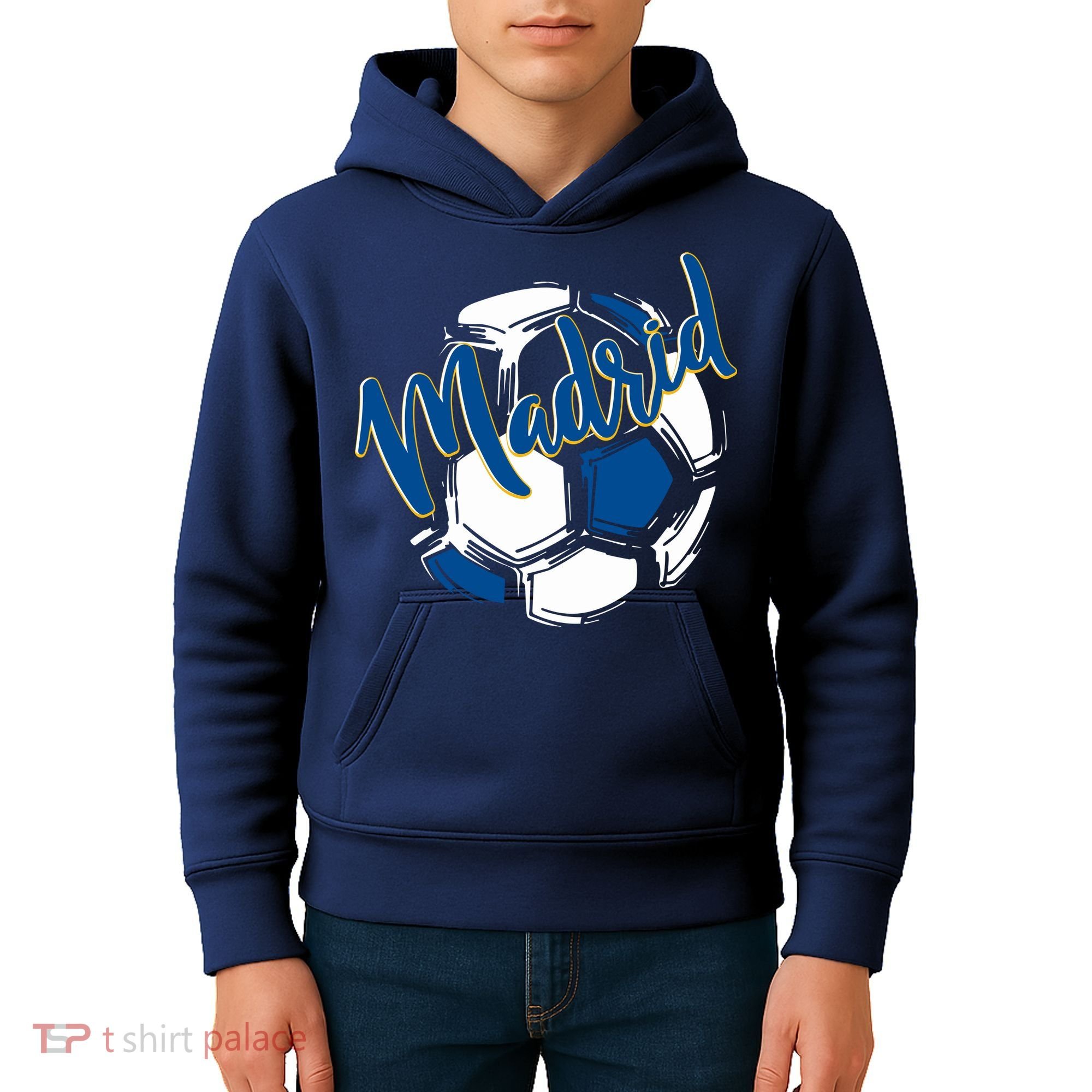 Cool Madrid Cf Soccer Ball Kids Hoodie