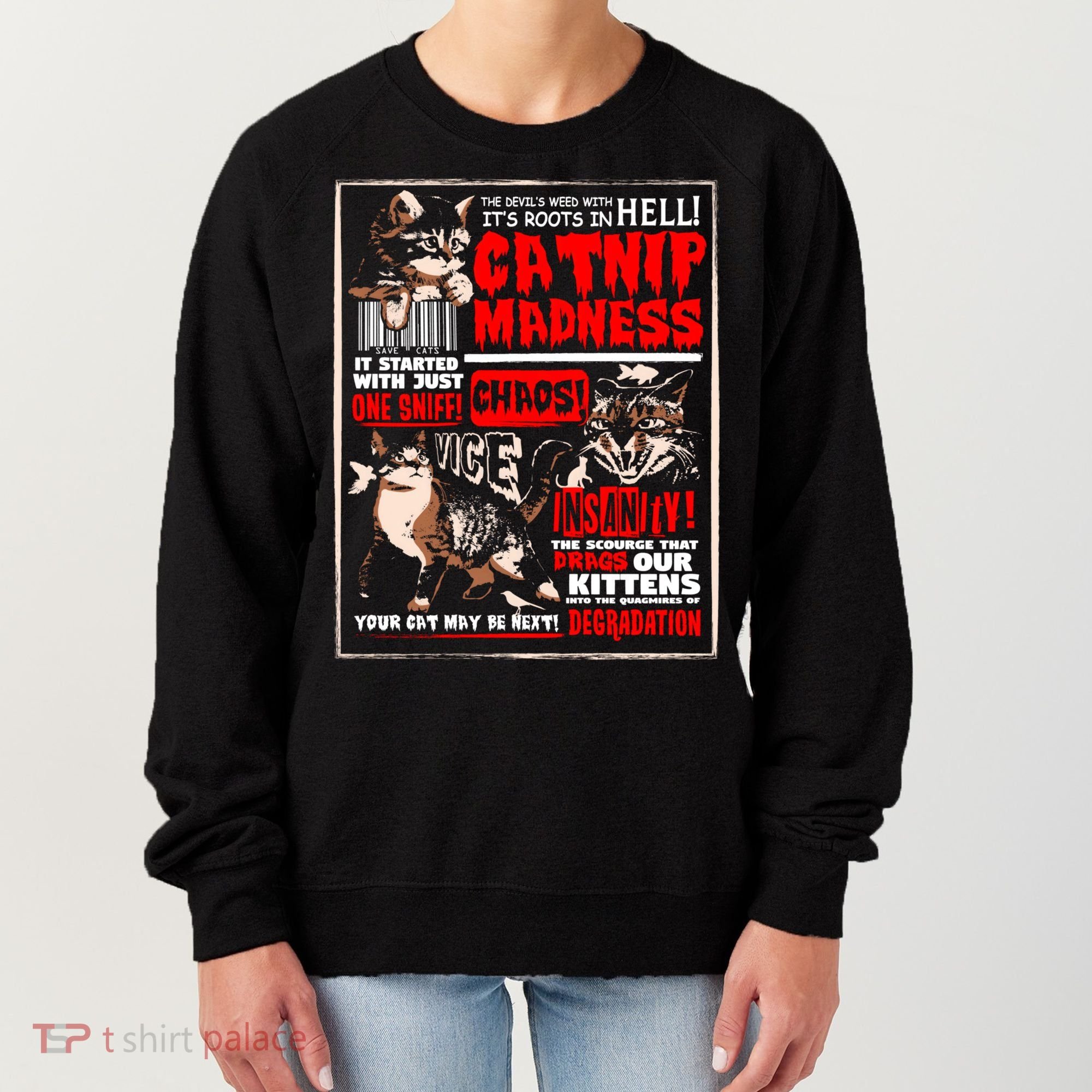 Catnip Madness Cute Kitten Cat Lover Gift For Cat Owners Women's Sweatshirt