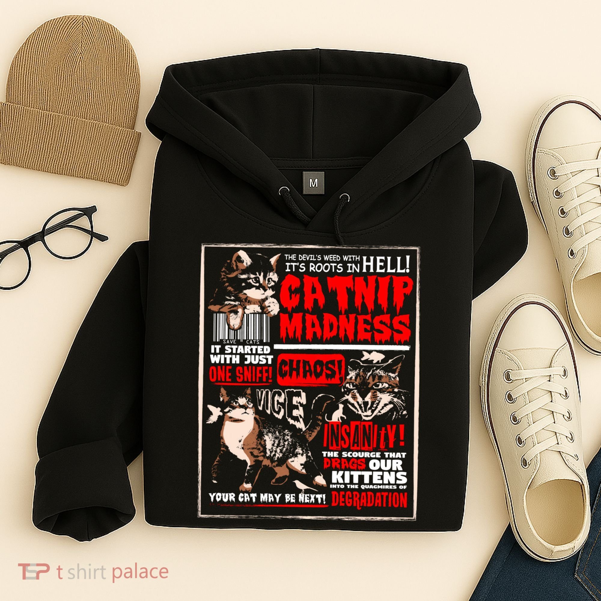 Catnip Madness Cute Kitten Cat Lover Gift For Cat Owners Hoodie
