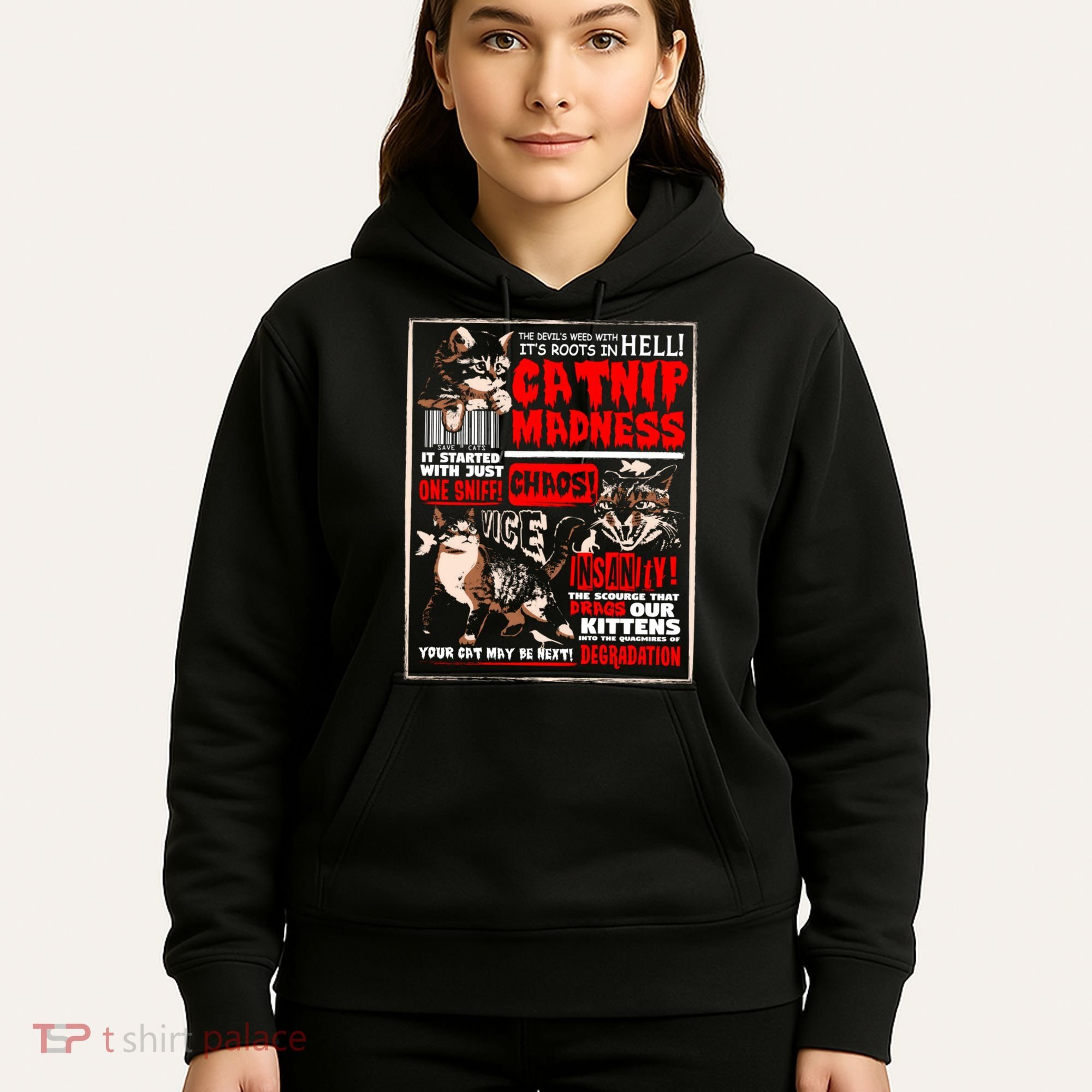 Catnip Madness Cute Kitten Cat Lover Gift For Cat Owners Hoodie
