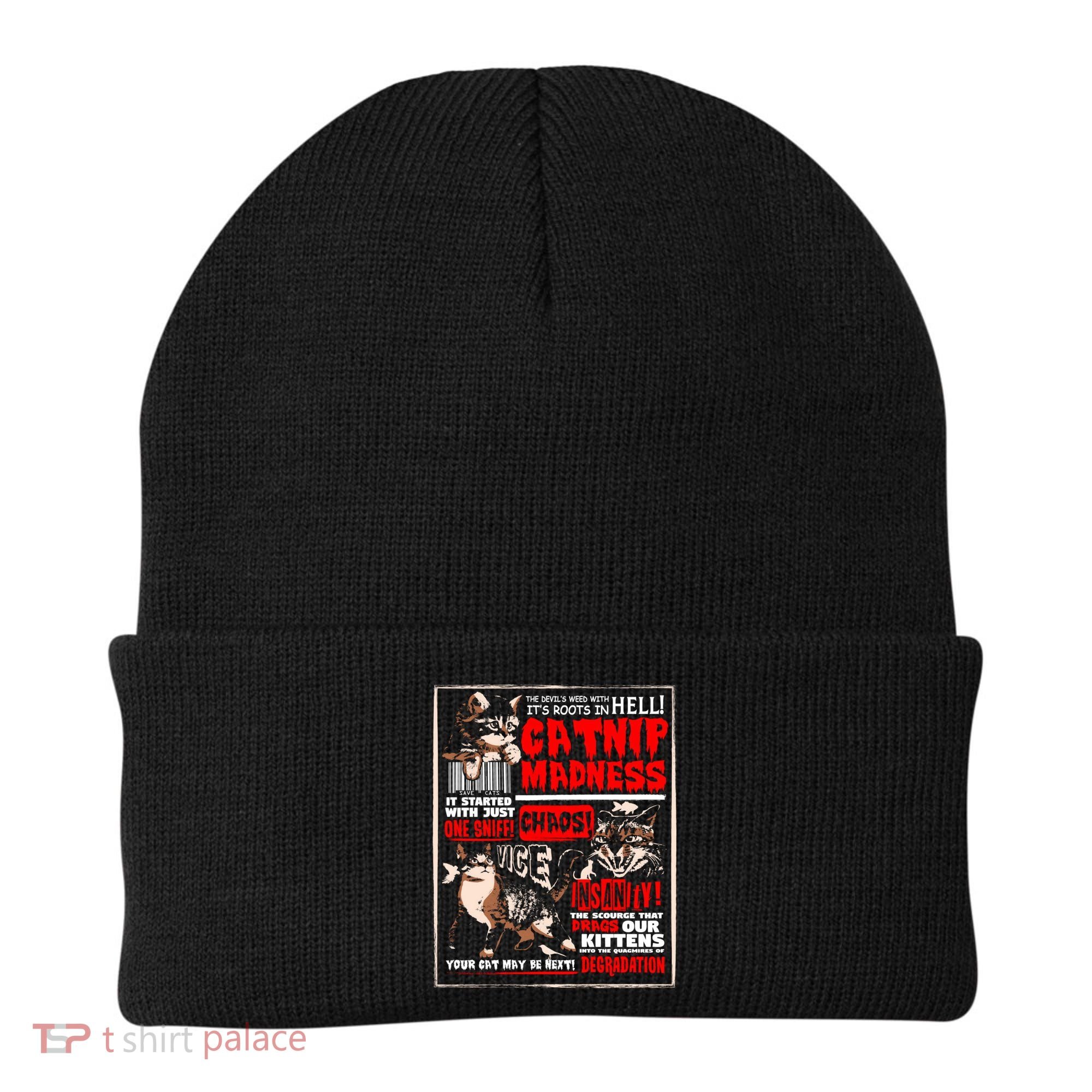 Catnip Madness Cute Kitten Cat Lover Gift For Cat Owners Beanie
