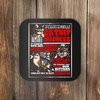 Catnip Madness Cute Kitten Cat Lover Gift For Cat Owners Coaster thumb 0