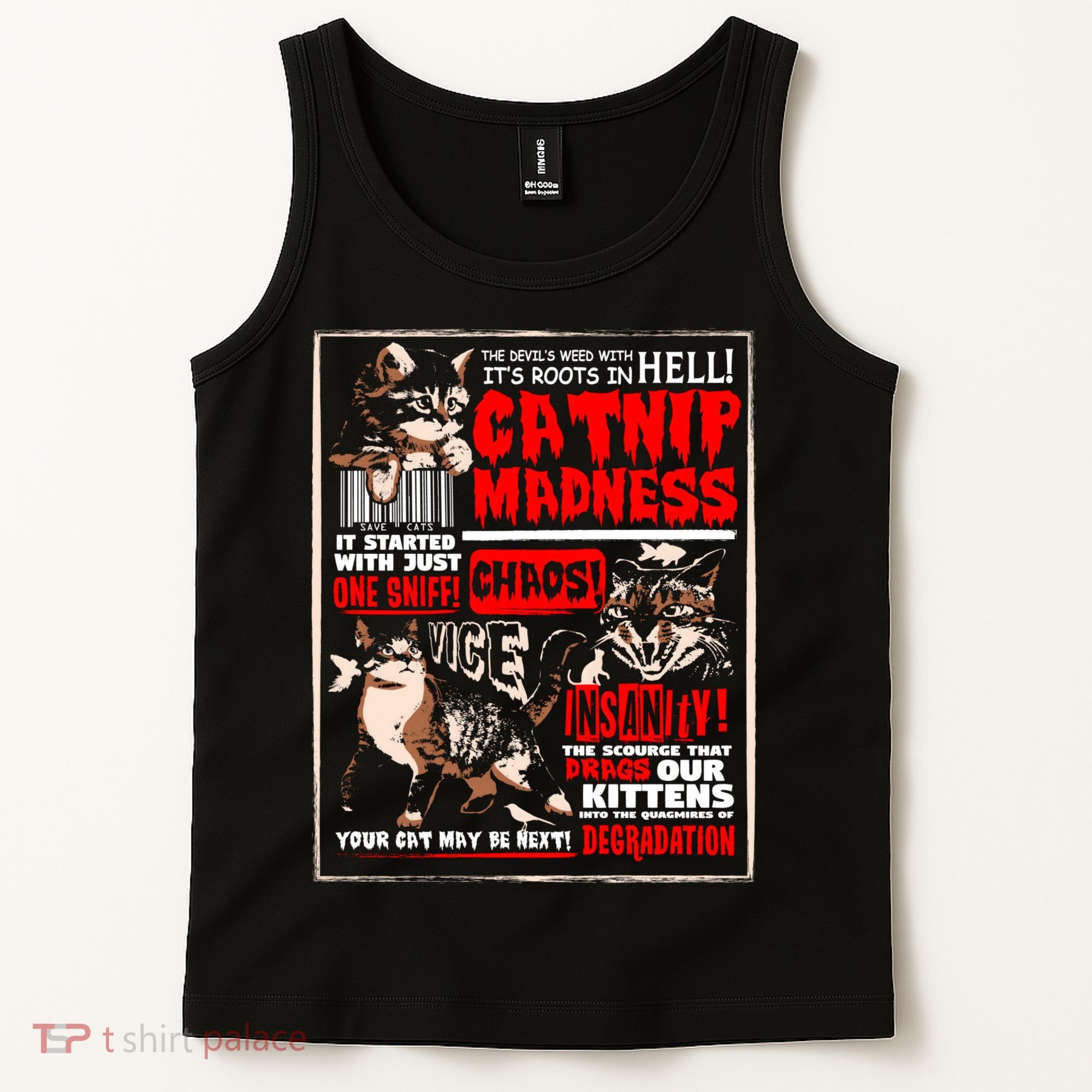 Catnip Madness Cute Kitten Cat Lover Gift For Cat Owners Tank Top
