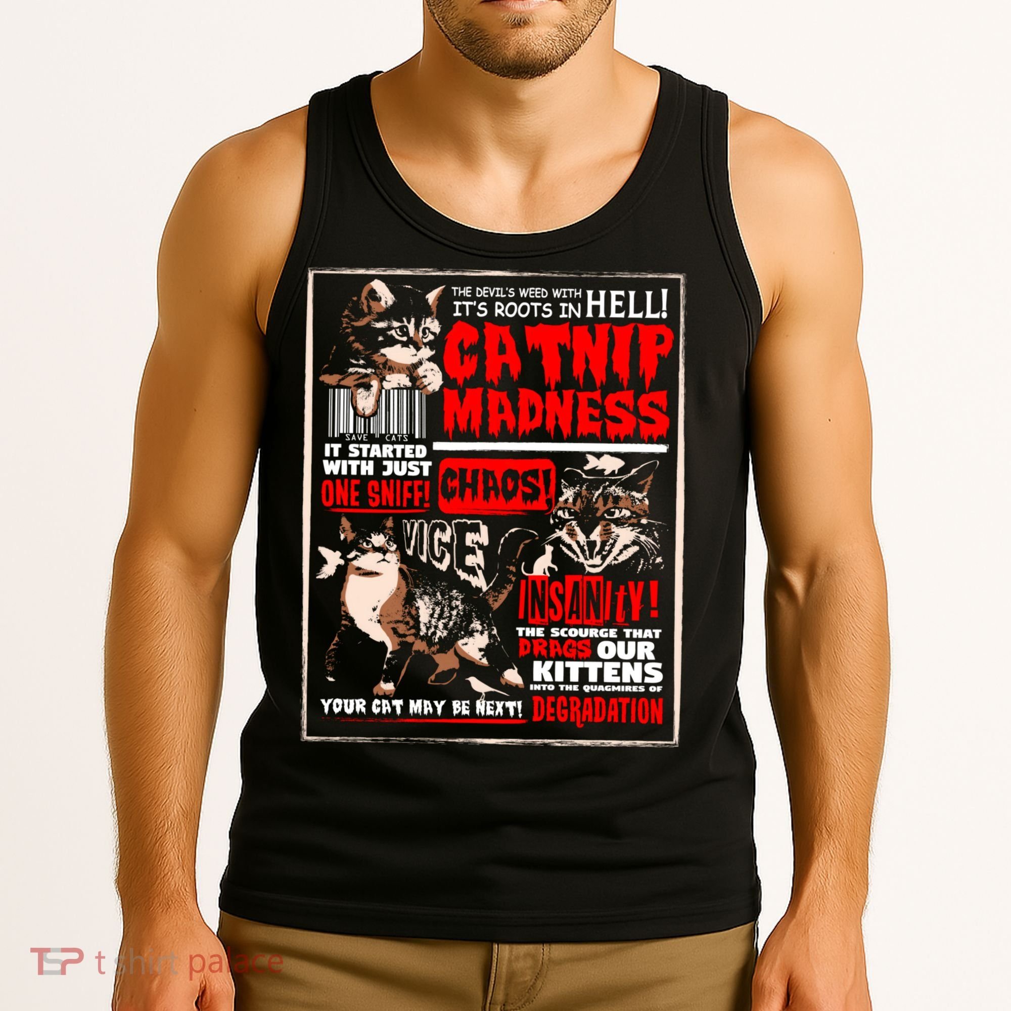 Catnip Madness Cute Kitten Cat Lover Gift For Cat Owners Tank Top