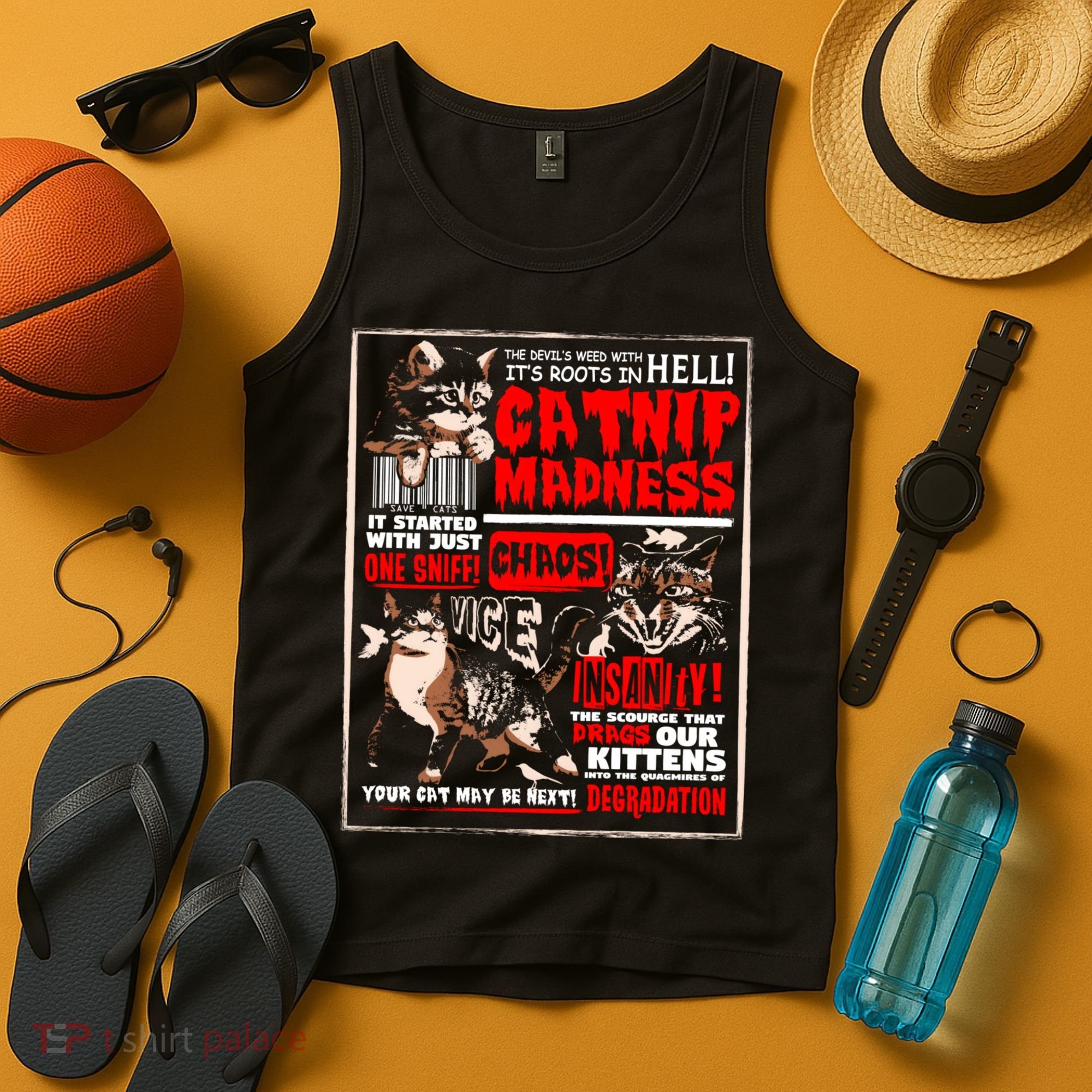 Catnip Madness Cute Kitten Cat Lover Gift For Cat Owners Tank Top