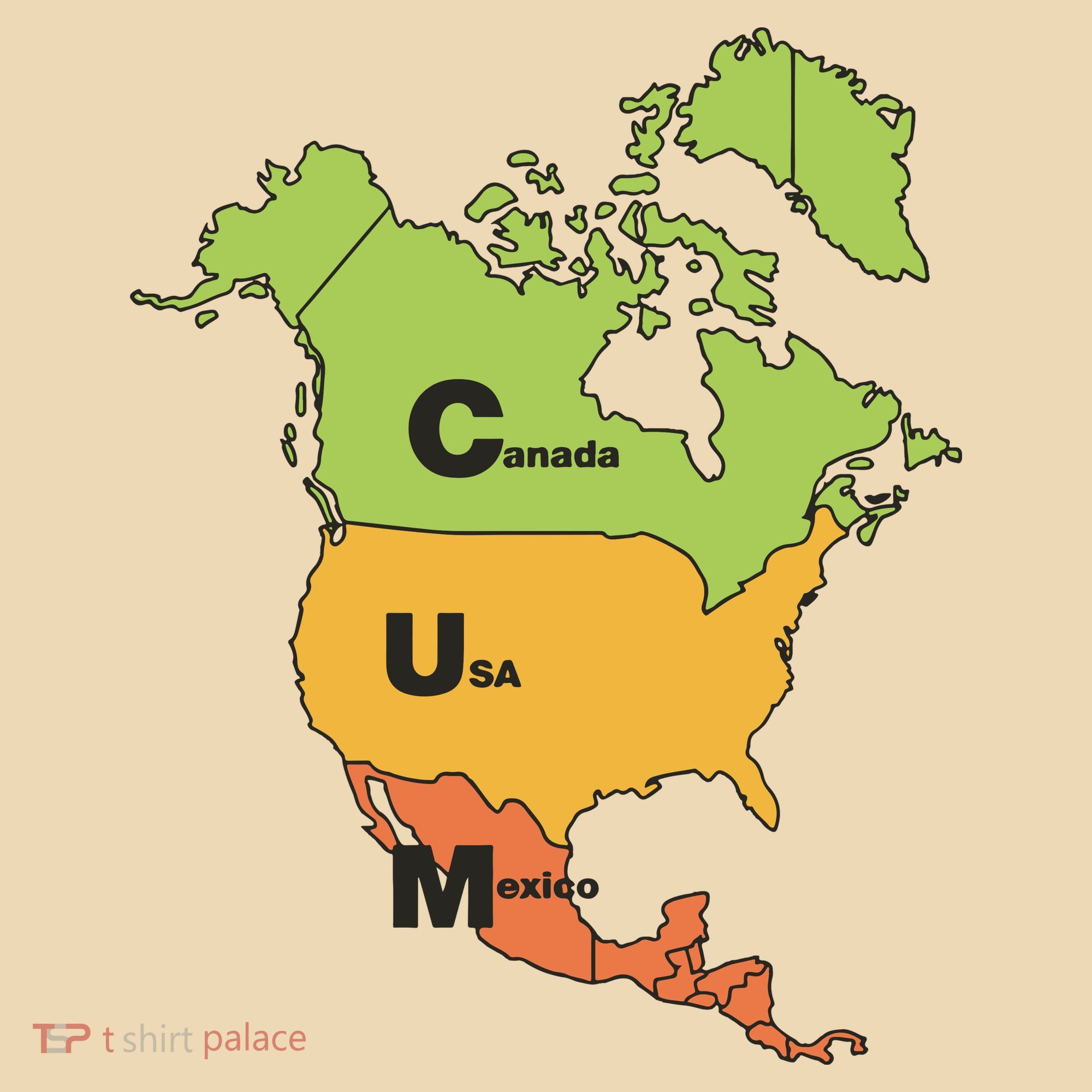 Cum Map Canada Usa And Mexico Tote Bag