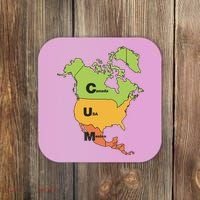 Cum Map Canada Usa And Mexico Coaster thumb 0