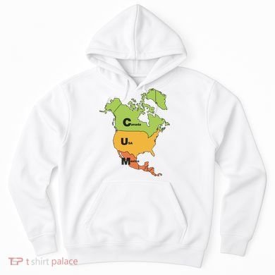 Cum Map Canada Usa And Mexico Hoodie