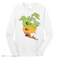 Cum Map Canada Usa And Mexico Long Sleeve Shirt thumb 0