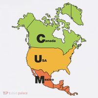 Cum Map Canada Usa And Mexico Apron thumb 3