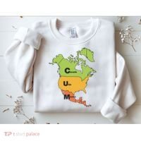 Cum Map Canada Usa And Mexico Sweatshirt thumb 2