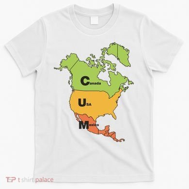 Cum Map Canada Usa And Mexico T-Shirt