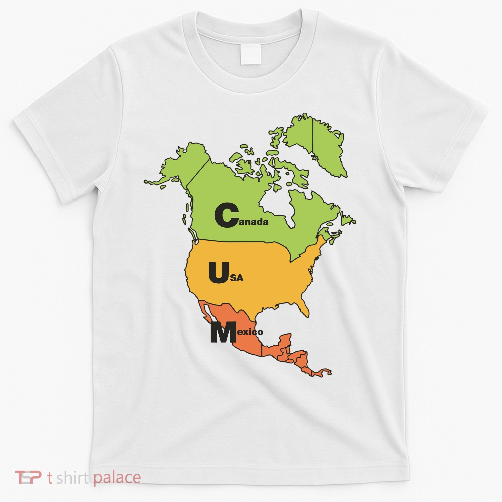Cum Map Canada Usa And Mexico T-Shirt
