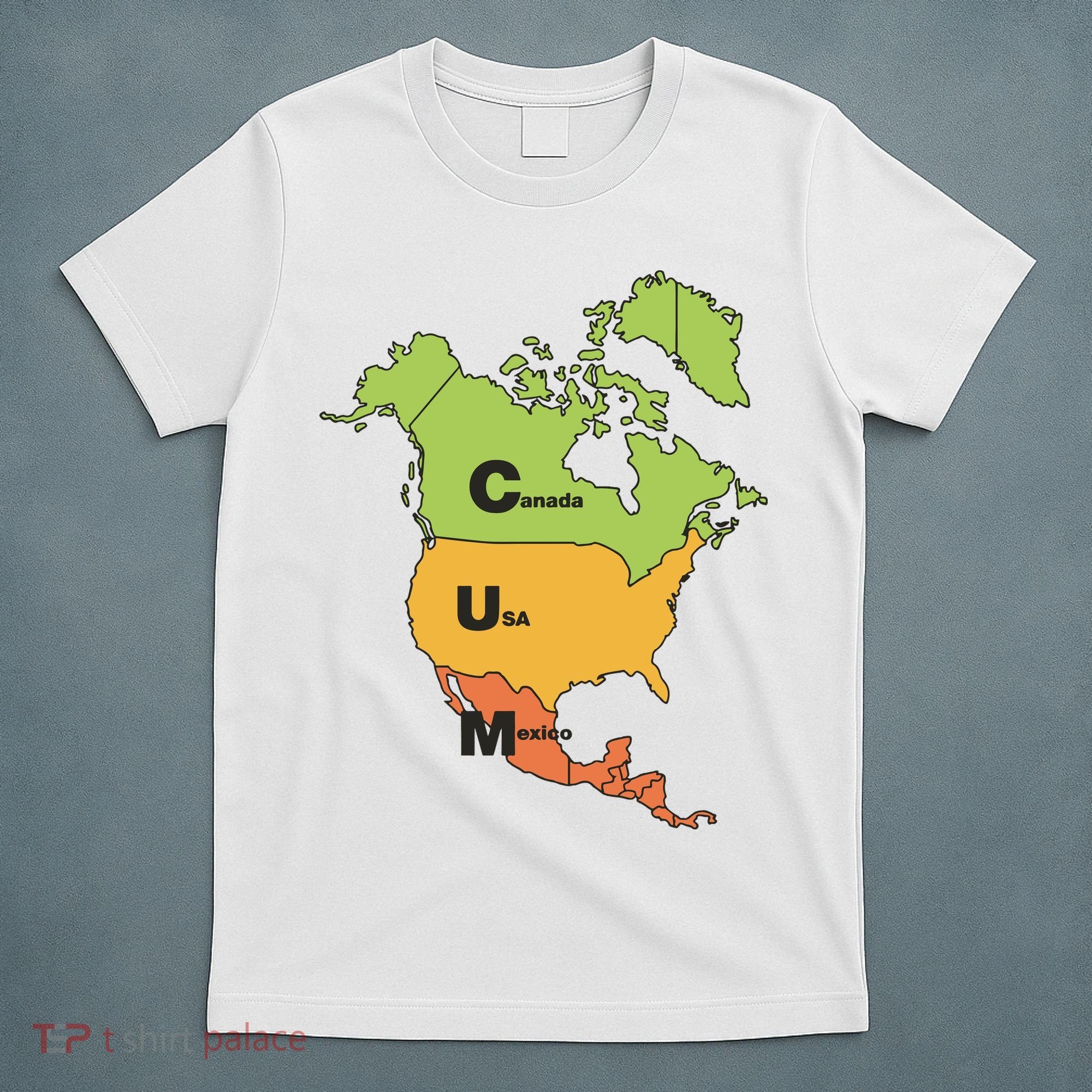 Cum Map Canada Usa And Mexico T-Shirt