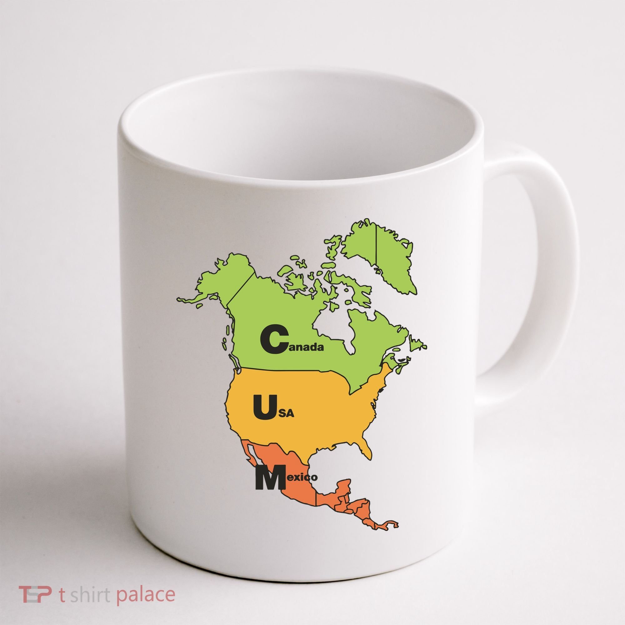Cum Map Canada Usa And Mexico Coffee Mug
