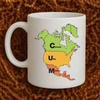 Cum Map Canada Usa And Mexico Coffee Mug thumb 2