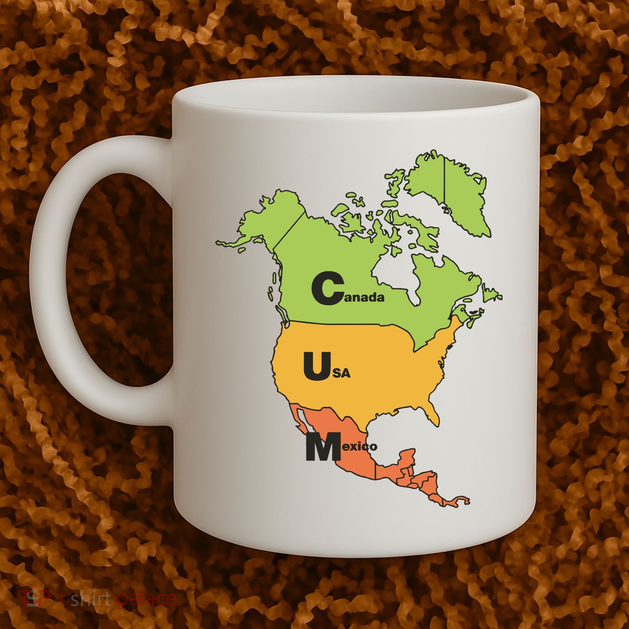 Cum Map Canada Usa And Mexico Coffee Mug