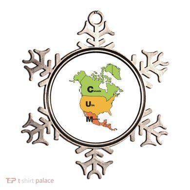 Cum Map Canada Usa And Mexico Ornament