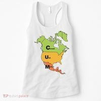 Cum Map Canada Usa And Mexico Women's Tank Top thumb 0