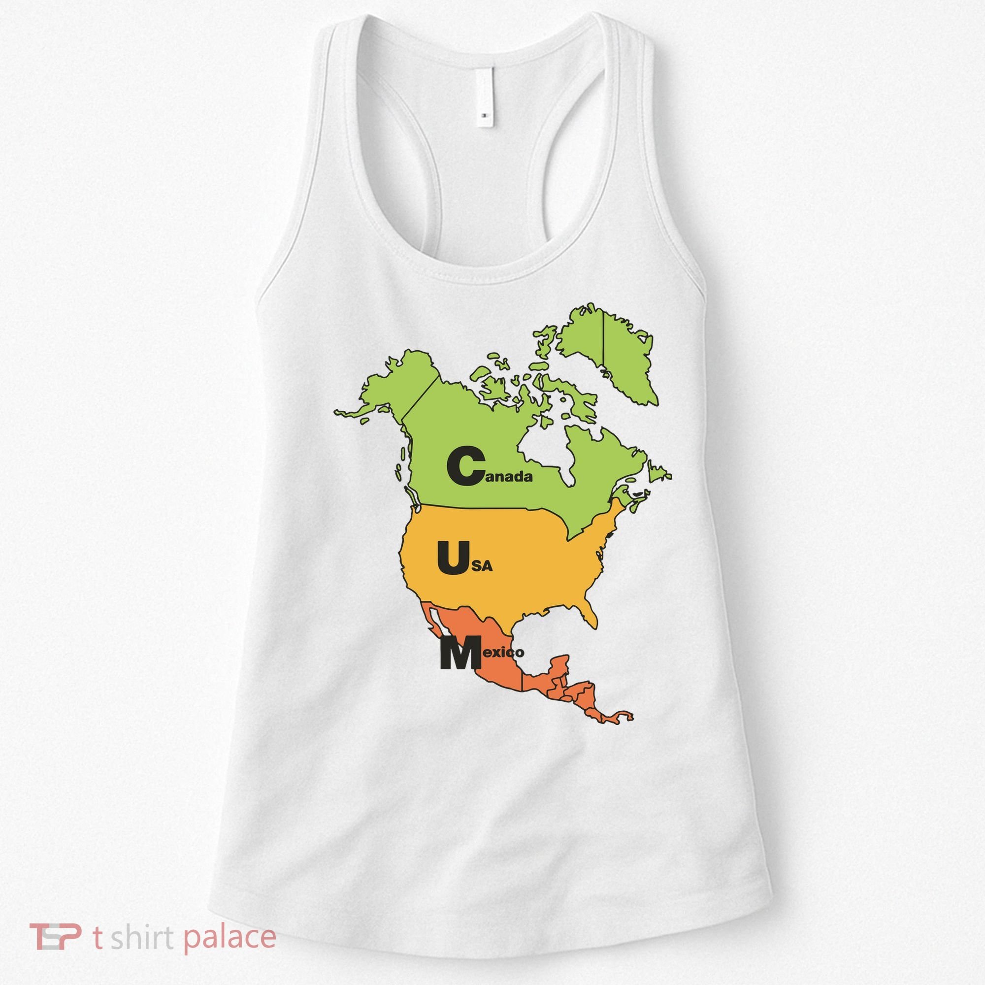 Cum Map Canada Usa And Mexico Women's Tank Top
