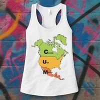 Cum Map Canada Usa And Mexico Women's Tank Top thumb 3