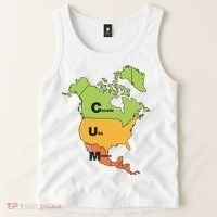 Cum Map Canada Usa And Mexico Tank Top thumb 2