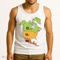 Cum Map Canada Usa And Mexico Tank Top thumb 3