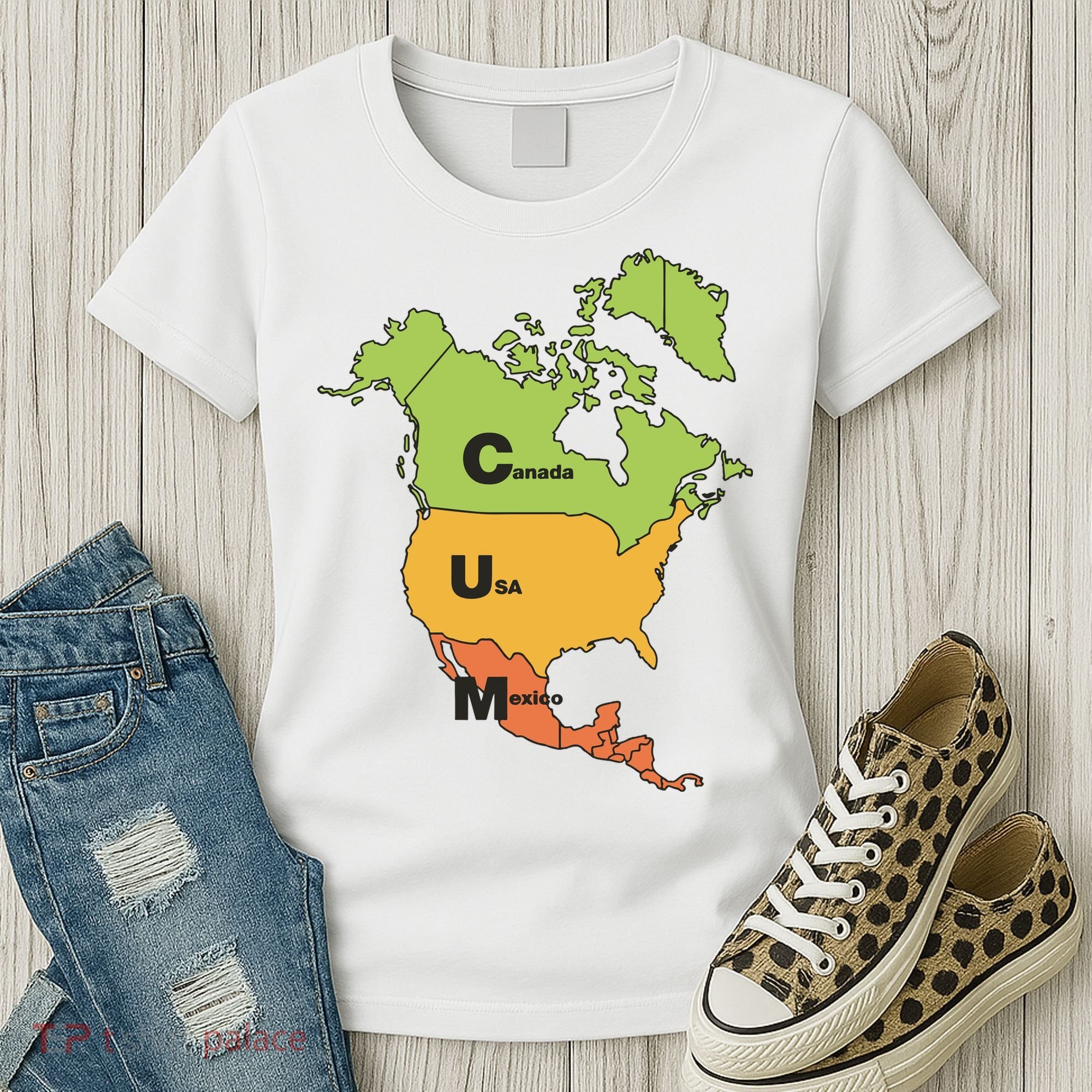 Cum Map Canada Usa And Mexico Women's T-Shirt