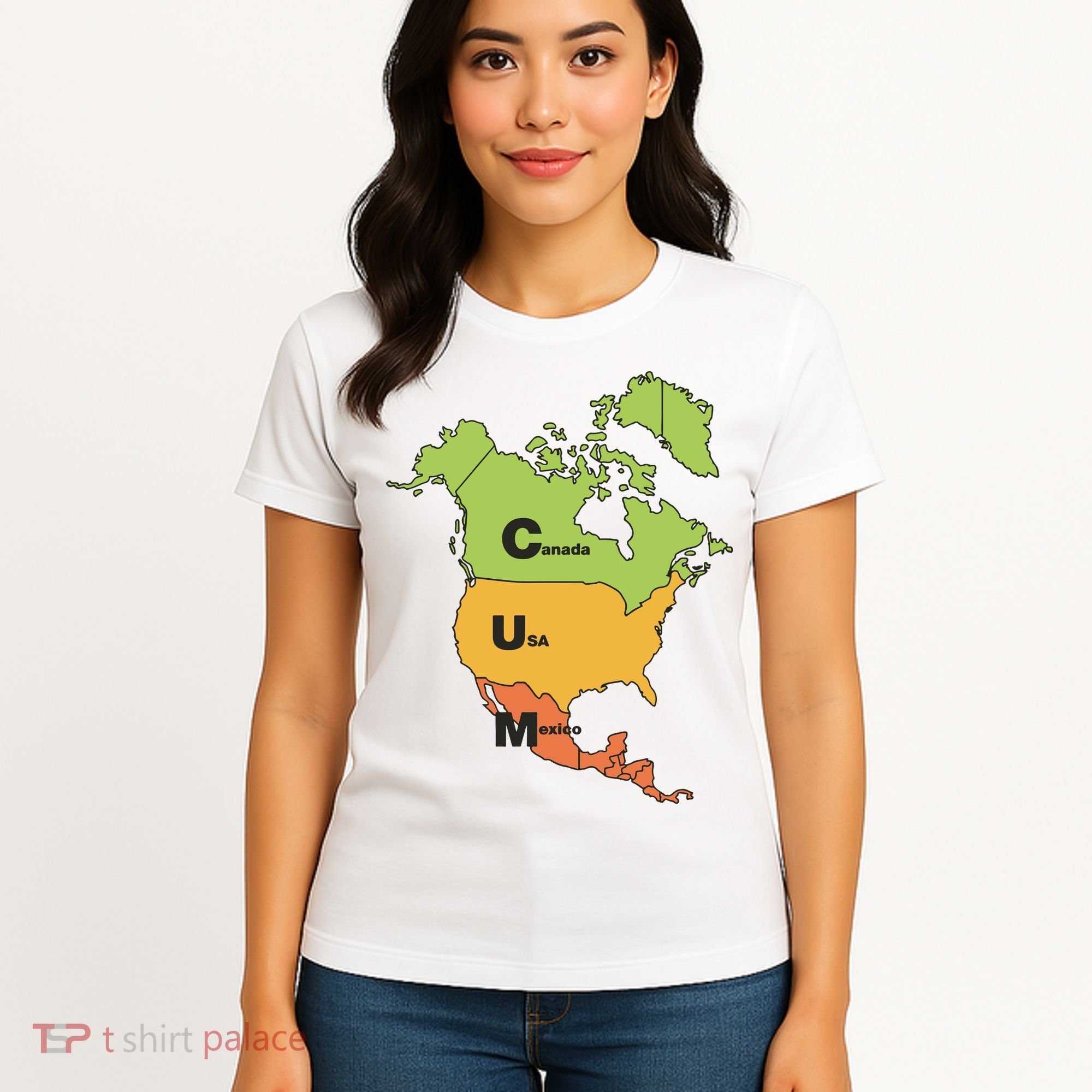 Cum Map Canada Usa And Mexico Women's T-Shirt
