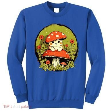 Cat Mushroom Cute Cottagecore Aesthetic Sweatshirt