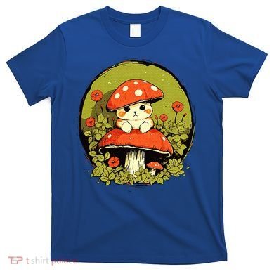 Cat Mushroom Cute Cottagecore Aesthetic T-Shirt