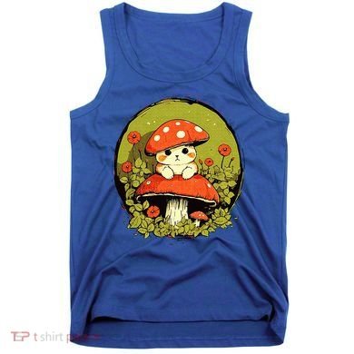 Cat Mushroom Cute Cottagecore Aesthetic Tank Top