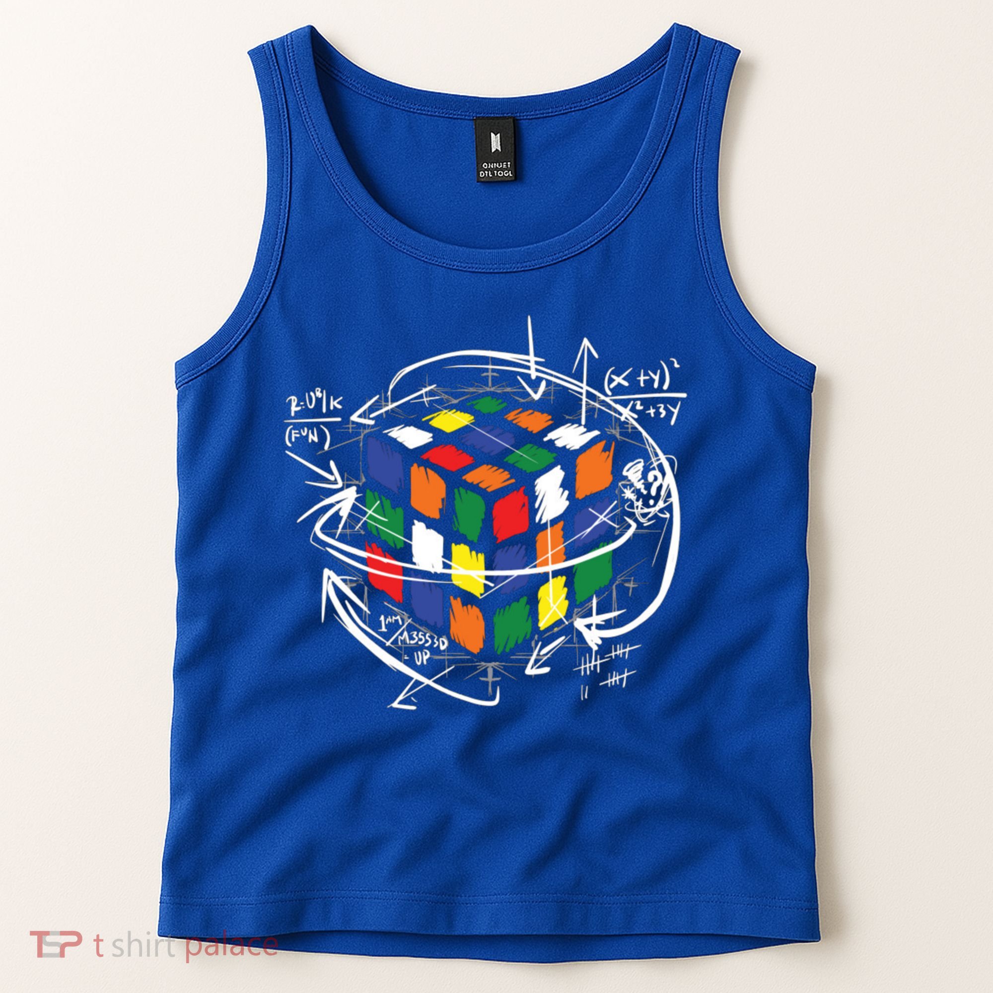 Colorful Math Cube Gift Tank Top