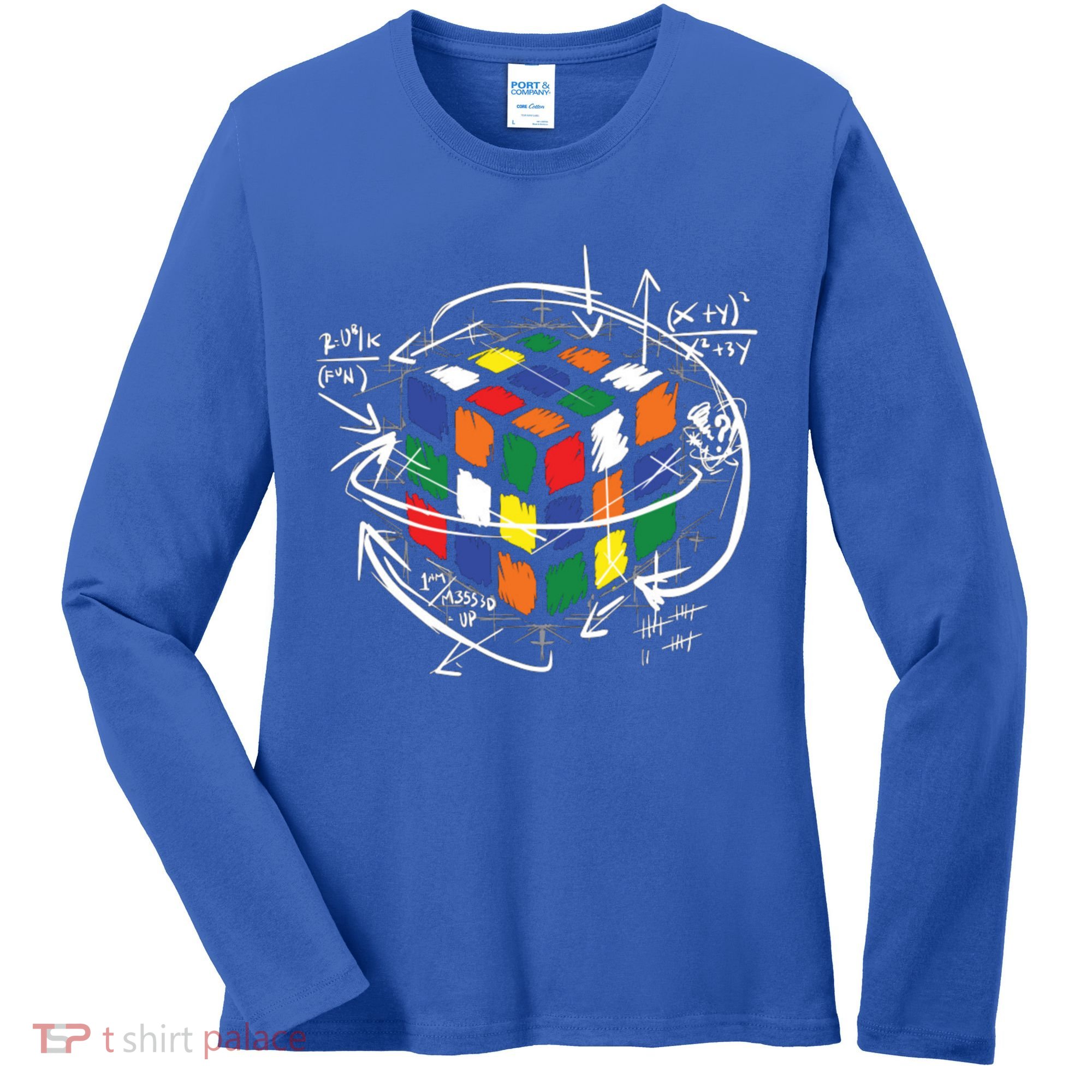 Colorful Math Cube Gift Women's Long Sleeve Shirt