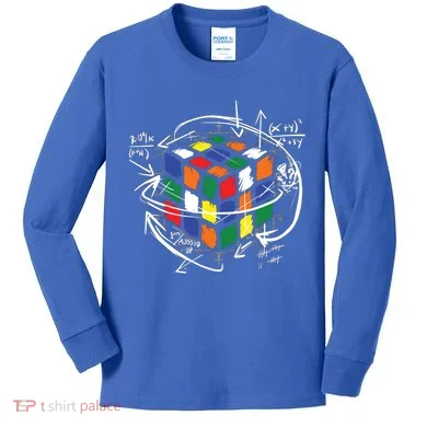 Colorful Math Cube Gift Kids Long Sleeve Shirt