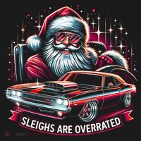 Classic Muscle Car Santa Hotrod V8 Enthusiast Christmas Women's Tank Top thumb 5
