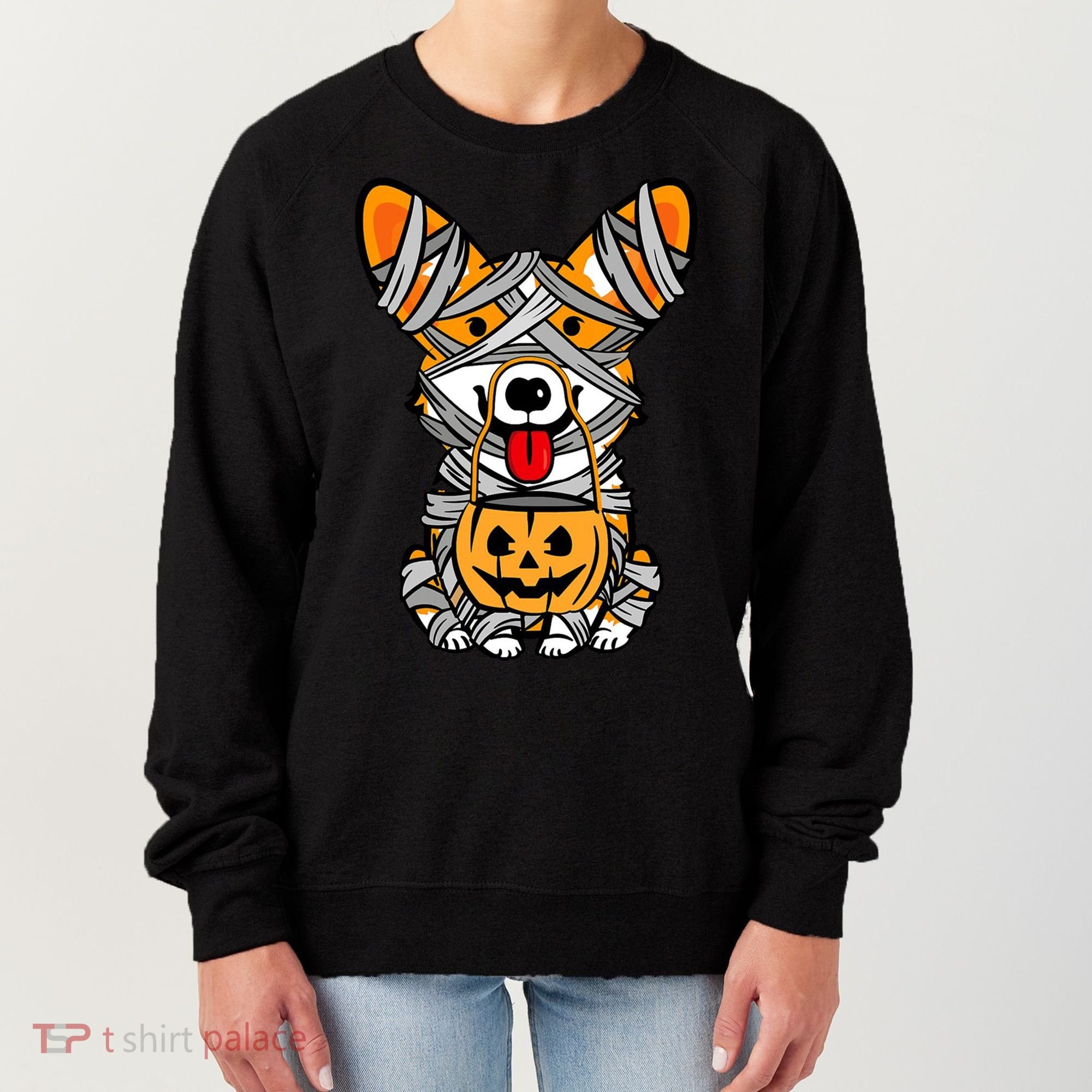 Corgi Mummy Cute Halloween Dog Lover Women's Sweatshirt