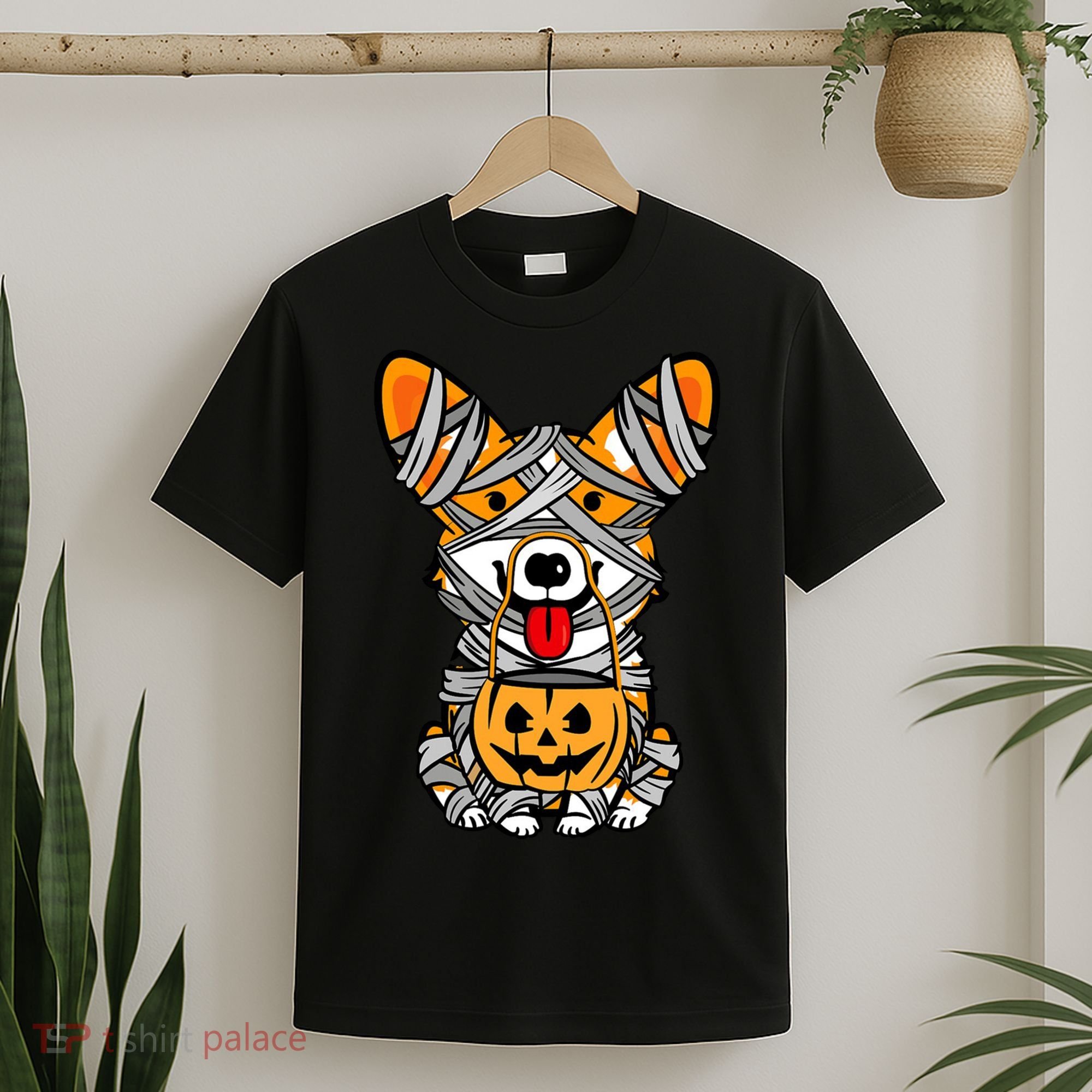 Corgi Mummy Cute Halloween Dog Lover T-Shirt