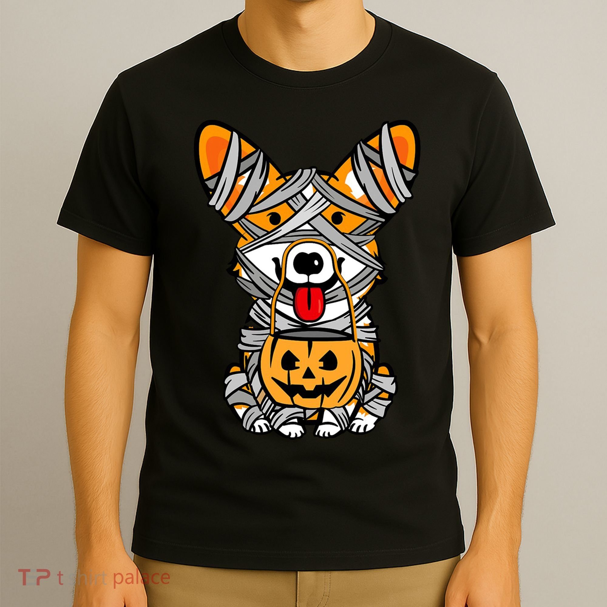 Corgi Mummy Cute Halloween Dog Lover T-Shirt