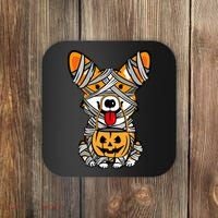 Corgi Mummy Cute Halloween Dog Lover Coaster thumb 0
