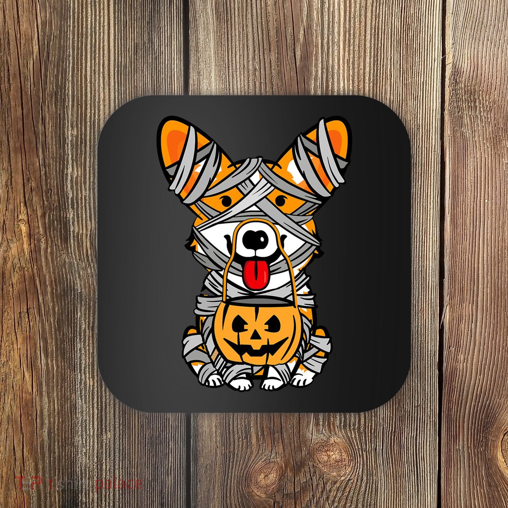 Corgi Mummy Cute Halloween Dog Lover Coaster