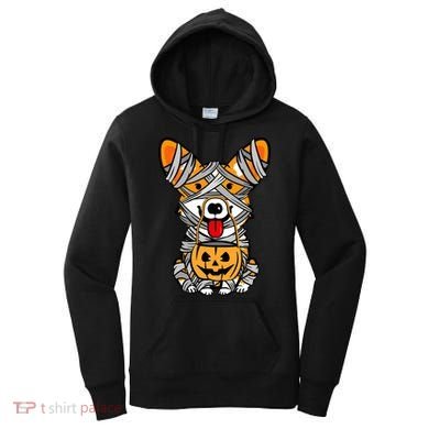 Corgi Mummy Cute Halloween Dog Lover Women's Hoodie