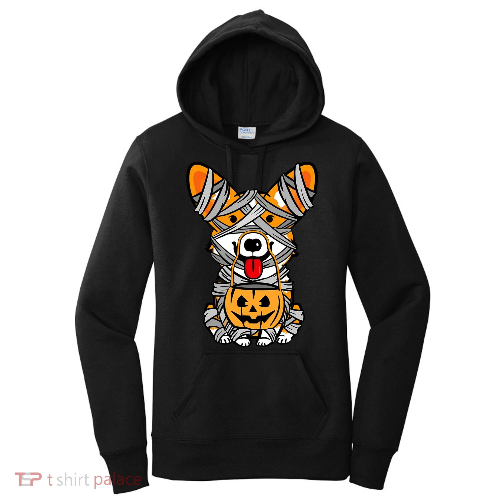 Corgi Mummy Cute Halloween Dog Lover Women's Hoodie