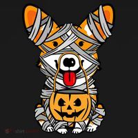 Corgi Mummy Cute Halloween Dog Lover Mousepad thumb 1